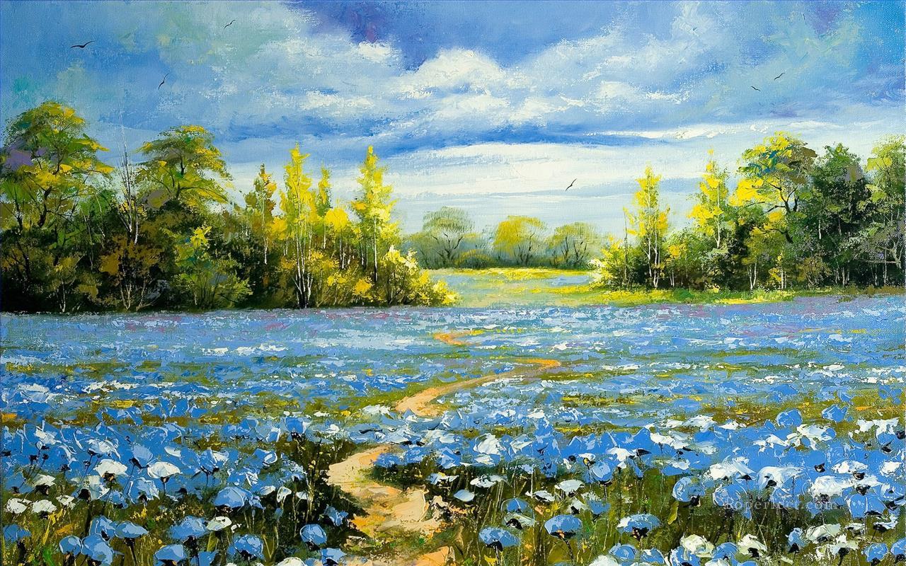 PLS08 beautiful landscape garden Oil Paintings
